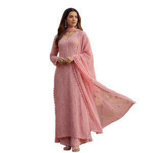 Georgett Chikankari Kurta Set